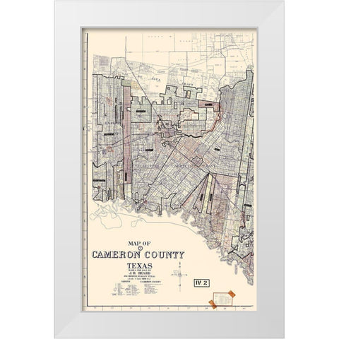 Cameron Texas Part One - Beard 1956 White Modern Wood Framed Art Print by Beard