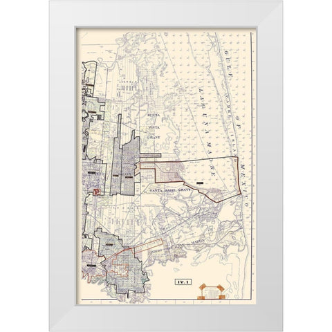 Cameron Texas Part Two - Beard 1956 White Modern Wood Framed Art Print by Beard