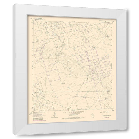 Clark Brothers Ranch Texas Quad - USGS 1981 White Modern Wood Framed Art Print by USGS