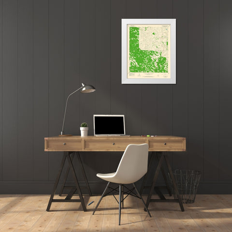 Collins Creek SW Texas Quad - USGS 1965 White Modern Wood Framed Art Print by USGS