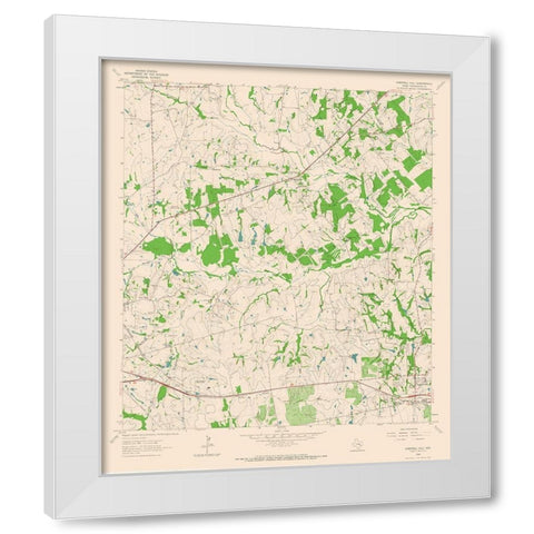 Chappell Hill Texas Quad - USGS 1963 White Modern Wood Framed Art Print by USGS