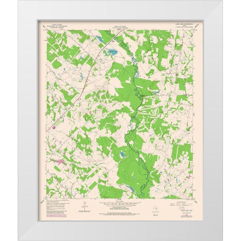 Clear Lake Texas Quad - USGS 1980 White Modern Wood Framed Art Print by USGS