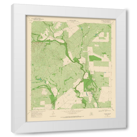 Cayman Lake Texas Quad - USGS 1969 White Modern Wood Framed Art Print by USGS