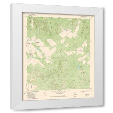 Cedar Mountain Texas Quad - USGS 1981 White Modern Wood Framed Art Print by USGS