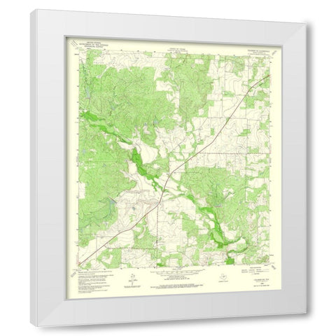 Coleman NE Texas Quad - USGS 1960 White Modern Wood Framed Art Print by USGS