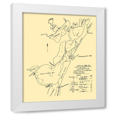 Corpus Christi Waterways - 1845 White Modern Wood Framed Art Print by Unknown