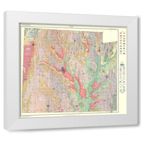 Collin Texas Soil - Knight 1930 White Modern Wood Framed Art Print by Knight