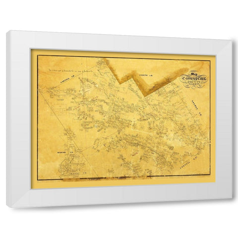 Comanche County Texas - 1856 White Modern Wood Framed Art Print by Unknown