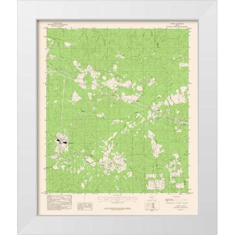 Camden Texas Quad - USGS 1979 White Modern Wood Framed Art Print by USGS