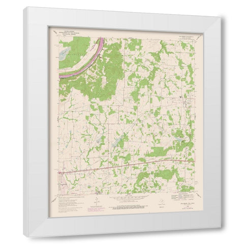 Callisburg Texas Quad - USGS 1960 White Modern Wood Framed Art Print by USGS