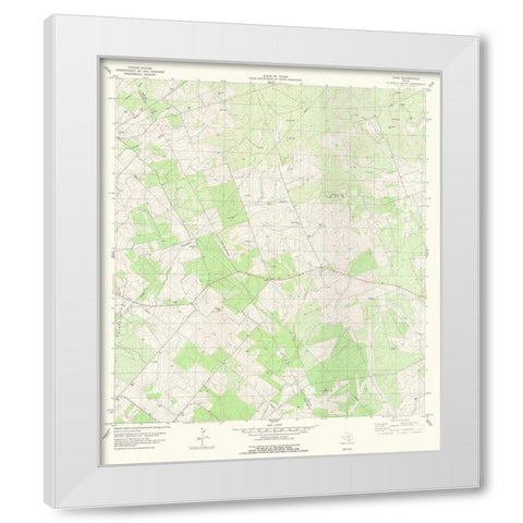 Cadiz Texas Quad - USGS 1979 White Modern Wood Framed Art Print by USGS