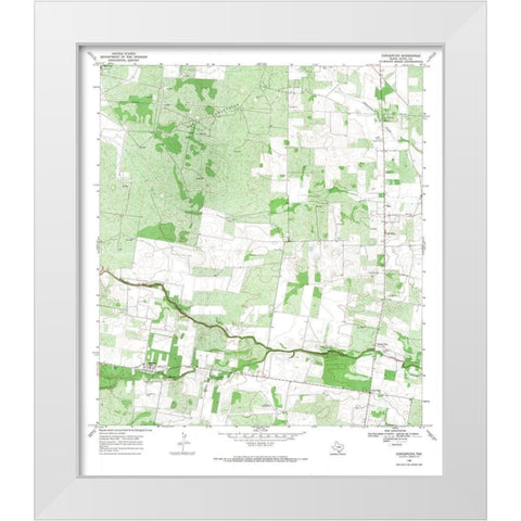 Concepcion Texas Quad - USGS 1968 White Modern Wood Framed Art Print by USGS