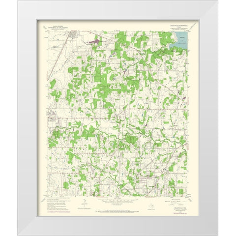 Colleyville Texas Quad - USGS 1959 White Modern Wood Framed Art Print by USGS
