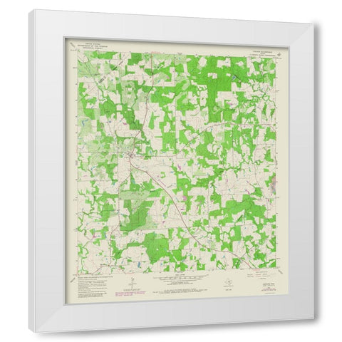 Cistern Texas Quad - USGS 1981 White Modern Wood Framed Art Print by USGS