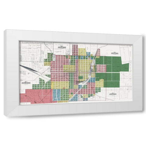 Denison Texas Landowner - Jackson 1908 White Modern Wood Framed Art Print by Jackson