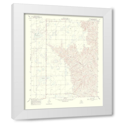 Deep Lake Texas Quad - USGS 1970 White Modern Wood Framed Art Print by USGS