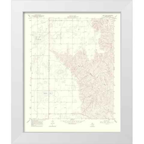 Deep Lake Texas Quad - USGS 1970 White Modern Wood Framed Art Print by USGS