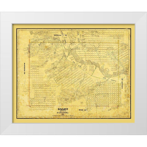 Dimmit County Texas - Arlitt 1876 White Modern Wood Framed Art Print by Arlitt