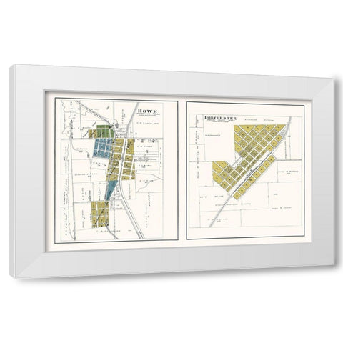 Howe, Dorchester Texas Landowner - Jackson 1908 White Modern Wood Framed Art Print by Jackson