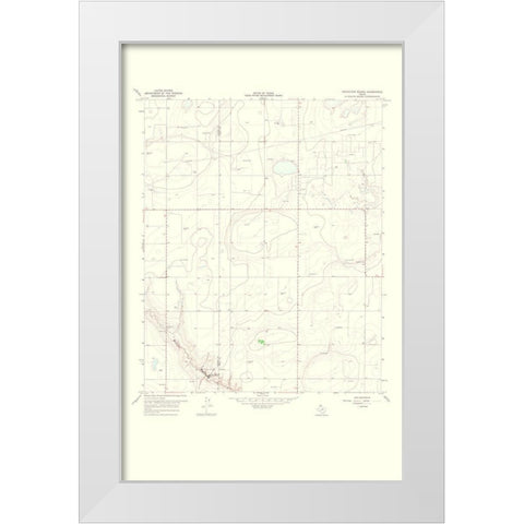 Grandview School Texas Quad - USGS 1967 White Modern Wood Framed Art Print by USGS