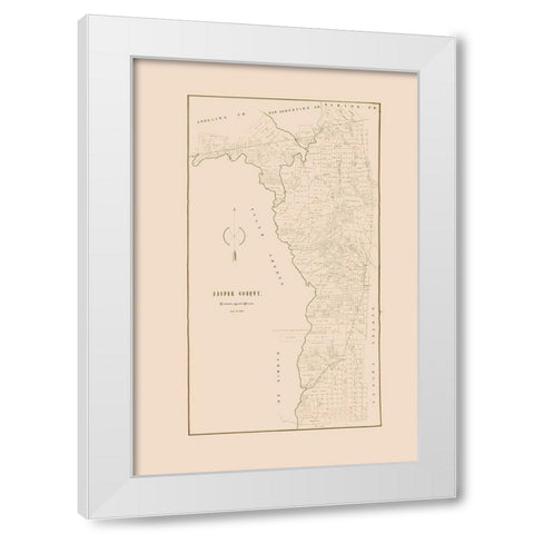 Jasper County Texas - 1898 White Modern Wood Framed Art Print by Unknown