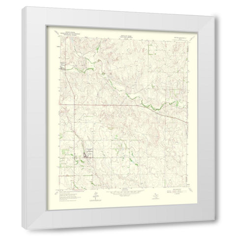 Kelton Texas Quad - USGS 1965 White Modern Wood Framed Art Print by USGS