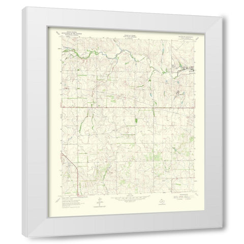 Kelton Northwest Texas Quad - USGS 1965 White Modern Wood Framed Art Print by USGS