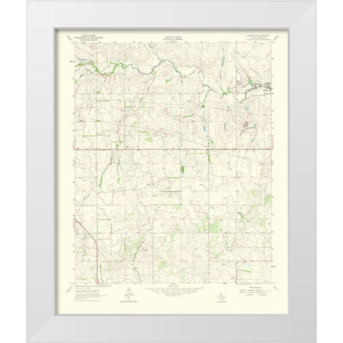 Kelton Northwest Texas Quad - USGS 1965 White Modern Wood Framed Art Print by USGS