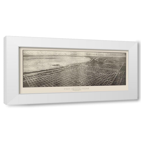 Port Arthur Texas - Glover 1912 White Modern Wood Framed Art Print by Glover