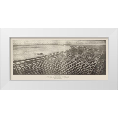 Port Arthur Texas - Glover 1912 White Modern Wood Framed Art Print by Glover