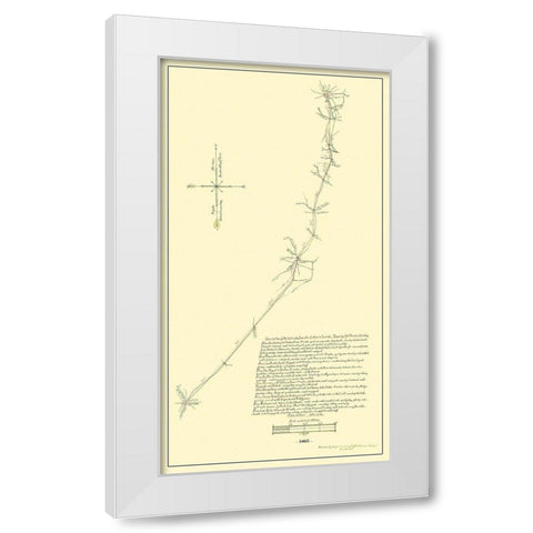 San Antonio To Laredo - 1865 White Modern Wood Framed Art Print by Roessler