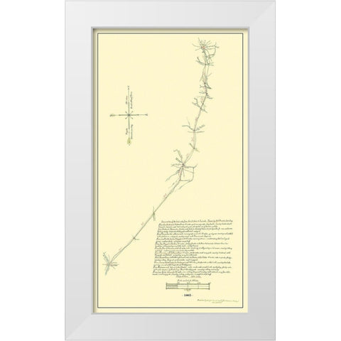 San Antonio To Laredo - 1865 White Modern Wood Framed Art Print by Roessler