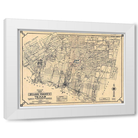 Starr County Texas - May 1935  White Modern Wood Framed Art Print by May