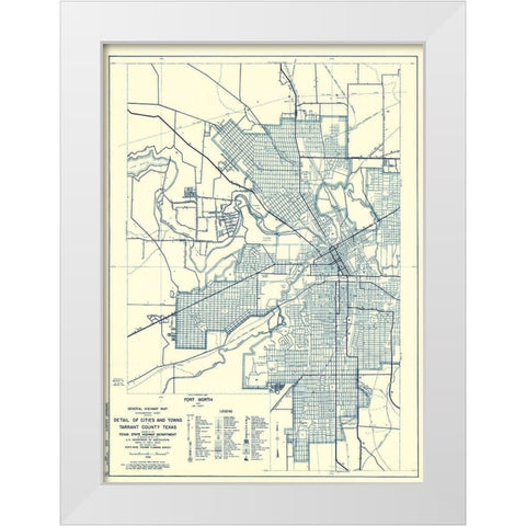 Taylor Ranch Texas Quad - USGS 1969 White Modern Wood Framed Art Print by USGS