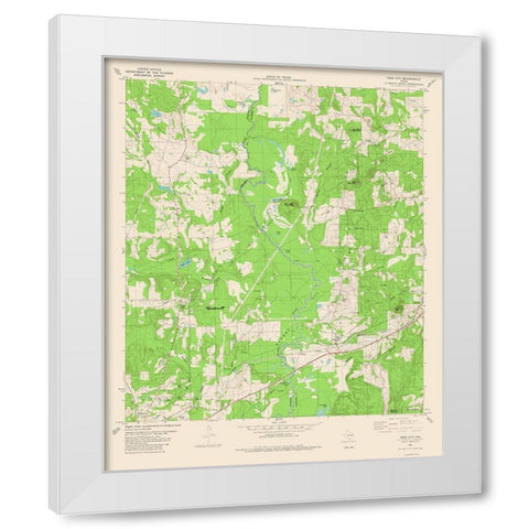 Todd City Texas Quad - USGS 1982 White Modern Wood Framed Art Print by USGS