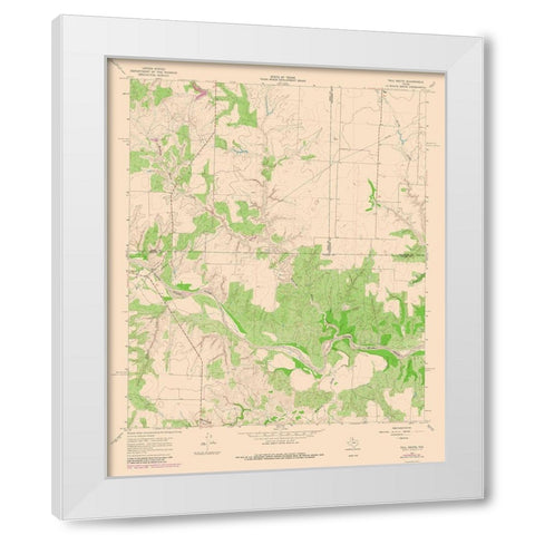 Tell South Texas Quad - USGS 1967 White Modern Wood Framed Art Print by USGS