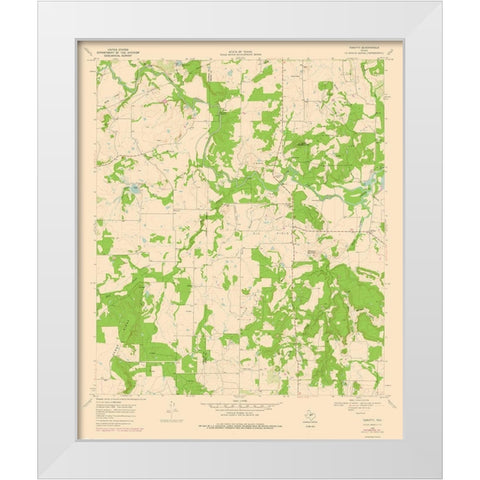 Thrifty Texas Quad - USGS 1969 White Modern Wood Framed Art Print by USGS