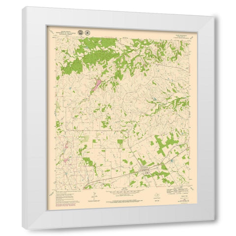 Tolar Texas Quad - USGS 1960 White Modern Wood Framed Art Print by USGS