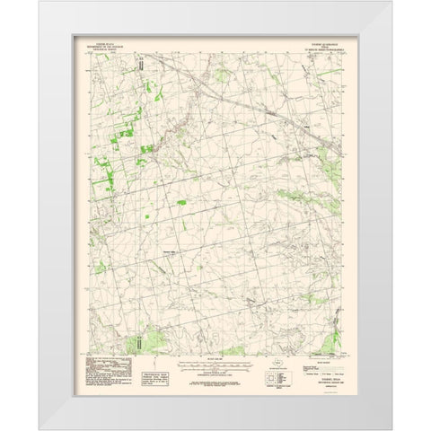 Tolbert Texas Quad - USGS 198 White Modern Wood Framed Art Print by USGS