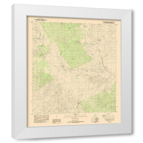 East Tovar Creek Texas Quad - USGS 1982 White Modern Wood Framed Art Print by USGS