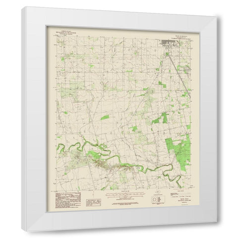 Truby Texas Quad - USGS 1984 White Modern Wood Framed Art Print by USGS