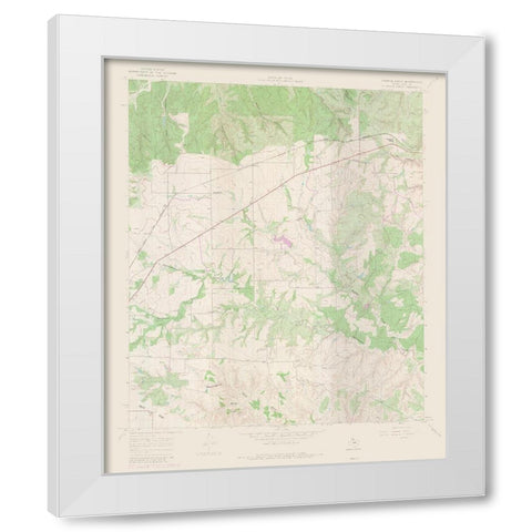 Tampico Siding Texas Quad - USGS 1967 White Modern Wood Framed Art Print by USGS