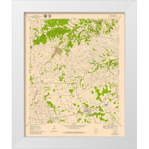 Tolar Texas Quad - USGS 1979 White Modern Wood Framed Art Print by USGS