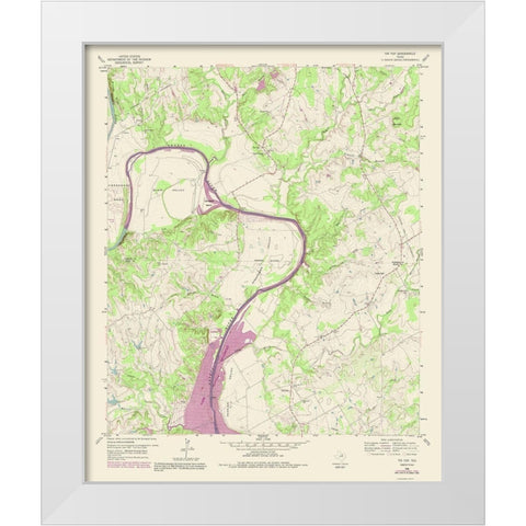 Tin Top Texas Quad - USGS 1959 White Modern Wood Framed Art Print by USGS