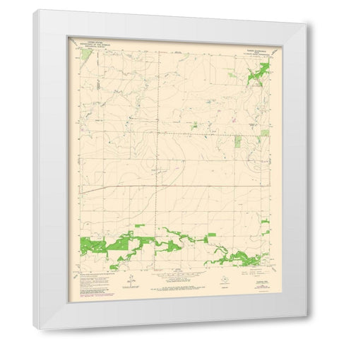 Tuxedo Texas Quad - USGS 1965 White Modern Wood Framed Art Print by USGS