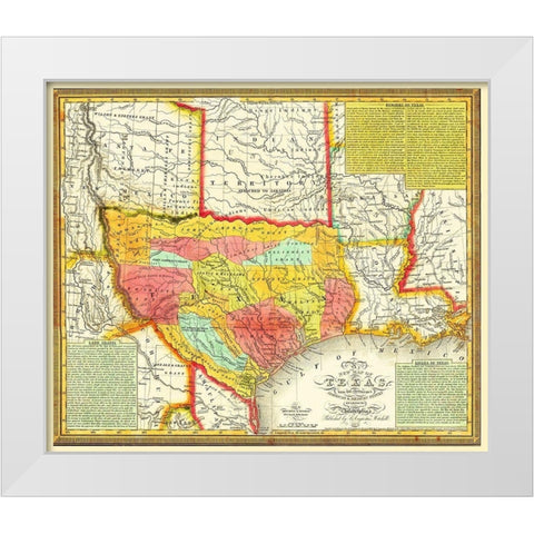 Texas - Young 1836 White Modern Wood Framed Art Print by Young