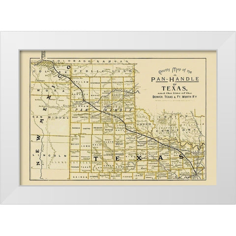 Denver, Texas and Ft Worth Railroad - Northrup White Modern Wood Framed Art Print by Northrup