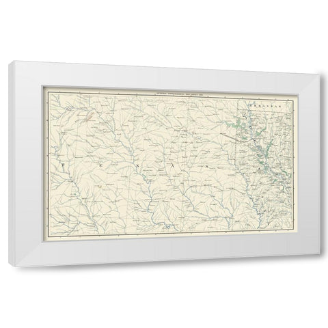 East Texas West Louisiana Sheet- US War Dept 1891 White Modern Wood Framed Art Print by US War Dept