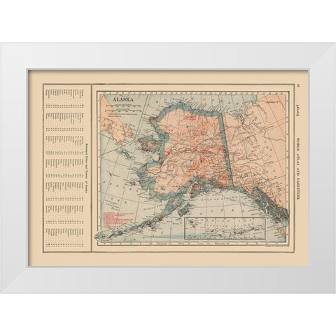 Alaska - Reynold 1921 White Modern Wood Framed Art Print by Reynold