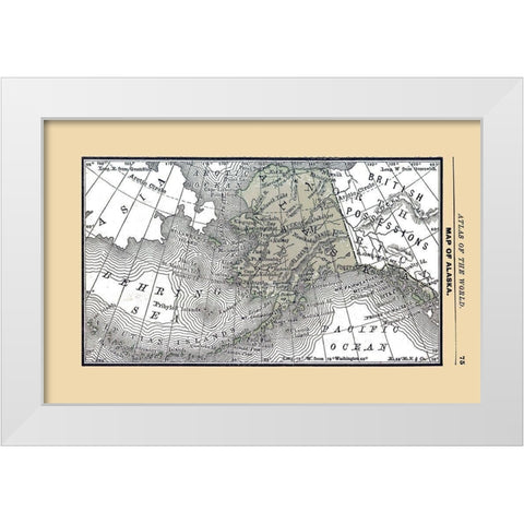 Alaska - Alden 1886 White Modern Wood Framed Art Print by Alden